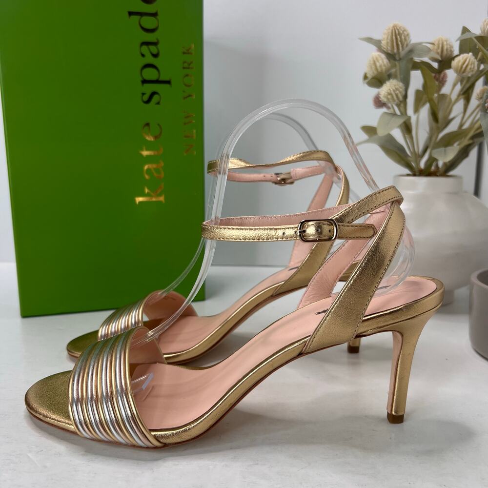Kate Spade Jasmyne Multi Metallic Heel Silver/Gold S71900003 Women's 9.5B NWB - Picture 3 of 11